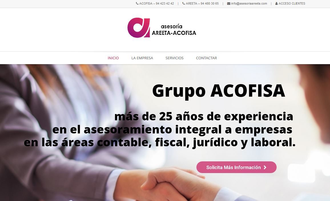 Nueva página web de Asesoría Areeta - Acofisa